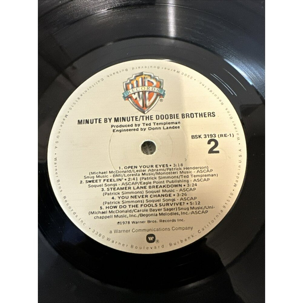 The Doobie Brothers Vintage Vinyl LP Record Minute By Minute Lot of 4 1970s - Picture 14 of 16